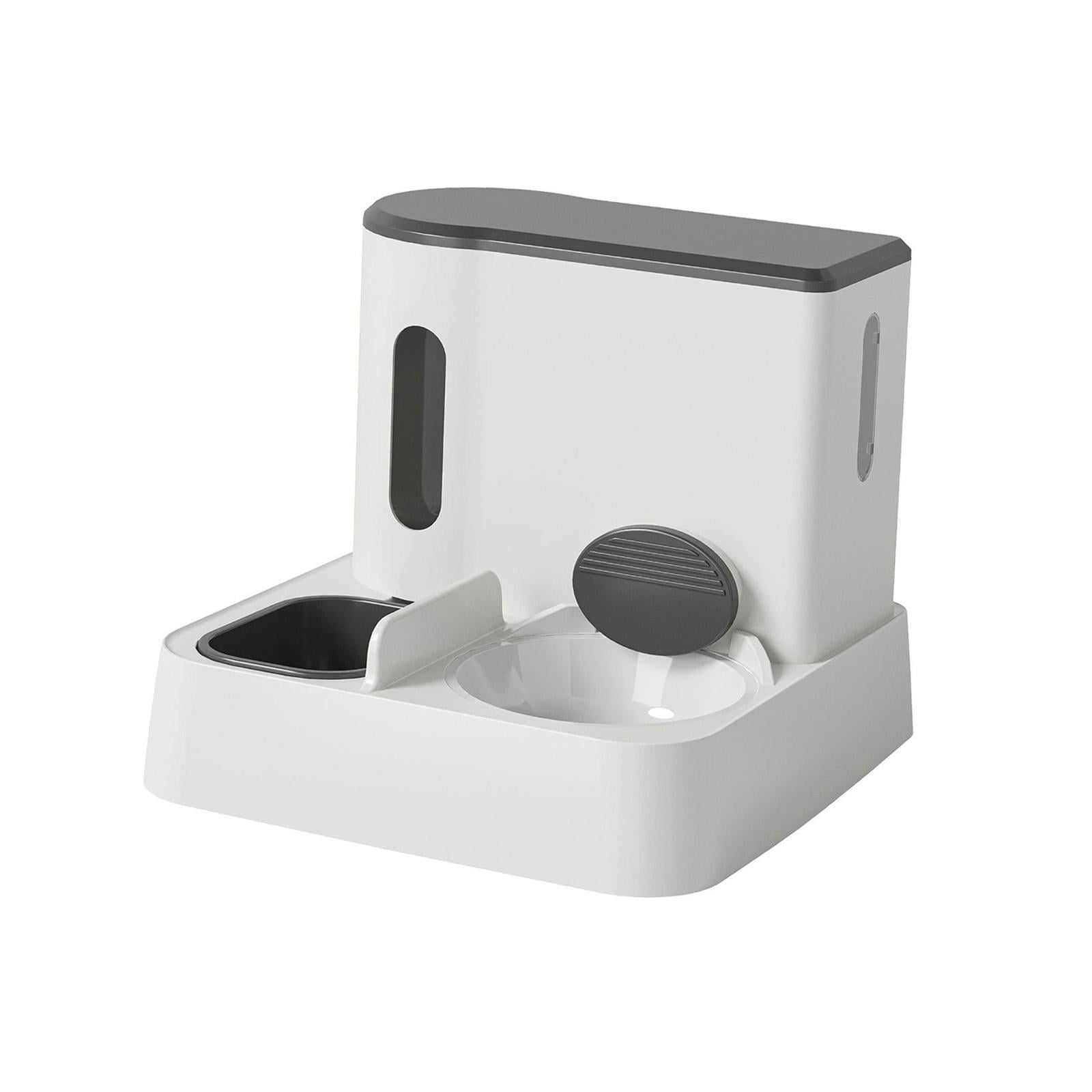 Automatic Cat Feeder Water Drinking Bowl Travels Pets Supplies Feeding and Drinking Container Cat Feeder and Water Dispenser gray