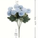 thumbnail image 2 of 1 pieza, flor artificial de cinco pétalos, bola de estilo europeo, crisantemo, decoración del hogar, ramo de boda, pared, accesorios de fotografía de flores falsas, 2 of 2