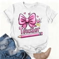 thumbnail image 1 of Xuyuer Women Graphic Print Round Neck Short Sleeve T-Shirt, Summer T-Shirt For School Season, 1 of 5