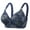 Blue, variant on Women's Lace Supportive Push up Bras Plus Size Lifting Floral Bra Thin Pad Soft Breathable Comfy Bralettes for Everyday Wear Black 100C