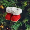 thumbnail image 4 of Clearance! Red Fabric Christmas Boots Decoration Creative Little Christmas Pendants Christmas Tree Pendants Are Suitable For All Kinds Of Scenes 3.9*2.8*2.8 in B, 4 of 4