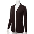 thumbnail image 2 of Cielo Women & Plus Open Front Drape Classic Knit Cardigan With Pockets, 2 of 5