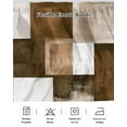 thumbnail image 5 of Brown Abstract Bed Skirt Modern Rustic Geometric Color Block Plaid Bed Skirts King Size 16 Inch Drop, Wrap Around Dust Ruffle&nbsp;Bedskirt with Adjustable Elastic Belt for Queen Size Beds, 5 of 7