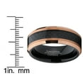 thumbnail image 4 of Metal Masters Mens Tungsten Carbide Black RoseTone Brushed Wedding Band Engagement Ring Carbon Fiber Inlay 8mm 9, 4 of 7