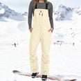 thumbnail image 5 of Snow Bibs Women Insulated Waterproof Bib Overalls Snowboarding Athletic Pants Color Beige Size XXL, 5 of 8
