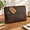 Dark Brown, variant on Brown Leather Professional Portfolio Organizer Padfolio with Writing Pad and Business Card Holder