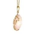thumbnail image 3 of Galaxy Gold 14K Yellow Gold Checkerboard Cut Round Rose Quartz Pendant Necklace - Hope & Creativity - 16" to 24" - Fine Jewelry for Women, 3 of 4