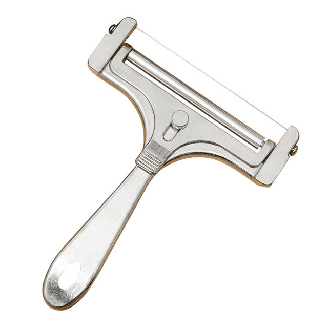 Stainless Steel Wire Cheese Slicer - Hand Held Cheese Cutter for Cheddar, Gruyere, Raclette