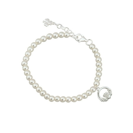 Claddagh Simulated Pearls Bracelet - Communion