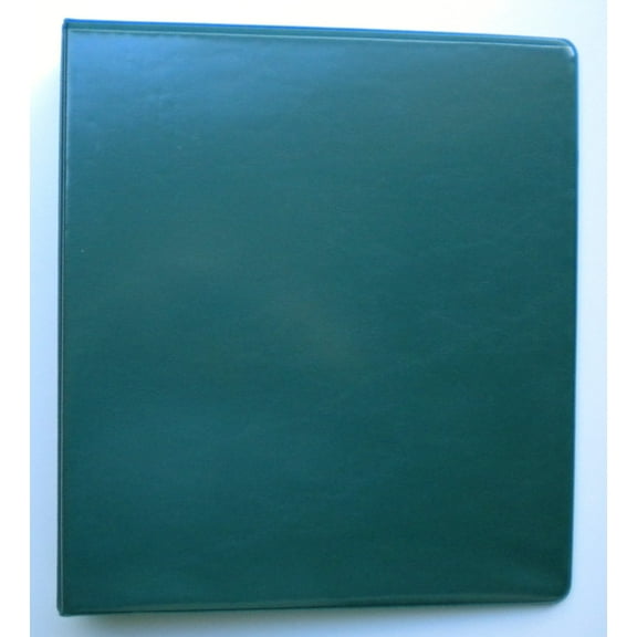 Hunter Green 3-Ring 1" View Binder, 8.5" x 11", Vinyl, Inside Pockets, Mfd by Samsill - Pack of 6