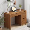 thumbnail image 6 of DreamCurship 48 inch Computer Desk with 4 File Drawers, Study Desk with Filing Cabinet and Storage, Home Office Desk for Work and Study, Writing Desk for Small Space, Brown, 6 of 6