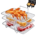 thumbnail image 1 of Ovzne Stainless Steel Grill Fryer Accessories Cool Rack Three Layer On Clearance, 1 of 6