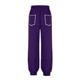 thumbnail image 6 of XFLWAM Barrel Sweatpants for Women Drawstring High Waisted Wide Leg Lounge Pants Casual Baggy Palazzo Trousers with Pockets, 6 of 9