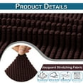 thumbnail image 4 of Rosnek Chaise Lounge Cover Stretch Chaise Chair Slipcovers with Arms for Living Room, Brown, 4 of 7
