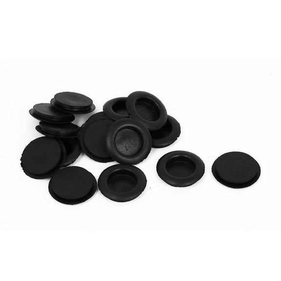 Unique Bargains 20mm Rubber Closed Blind Blanking Hole Wire Cable Gasket Grommets (15-pack)