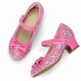 thumbnail image 2 of Kushyshoo Light Pink Girls Dress Shoes Mary Jane 1.5in Low Heel Pumps Wedding Party Princess 12M, 2 of 4