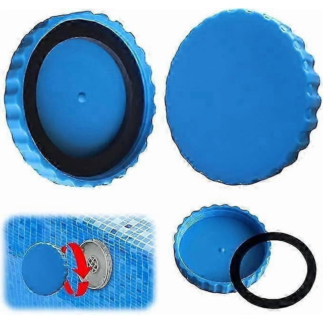 Winter closure set for Intex and Bestway pools, 2 pieces winter plug pool with matching seals, pool accessories, frost-proof and tight winter cap pool