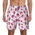 thumbnail image 3 of Uemuo Lilies Flowers Pattern Mens Swim Trunks Quick Dry Board Shorts with Mesh Lining, Stretch Beach Shorts Quick Dry No-Chafing Board Shorts-XX-Large, 3 of 9