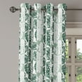 thumbnail image 3 of Ambesonne Botanical Grommet Curtain, Monstera Leaves Tropical, 50"x84", White and Emerald, 3 of 5