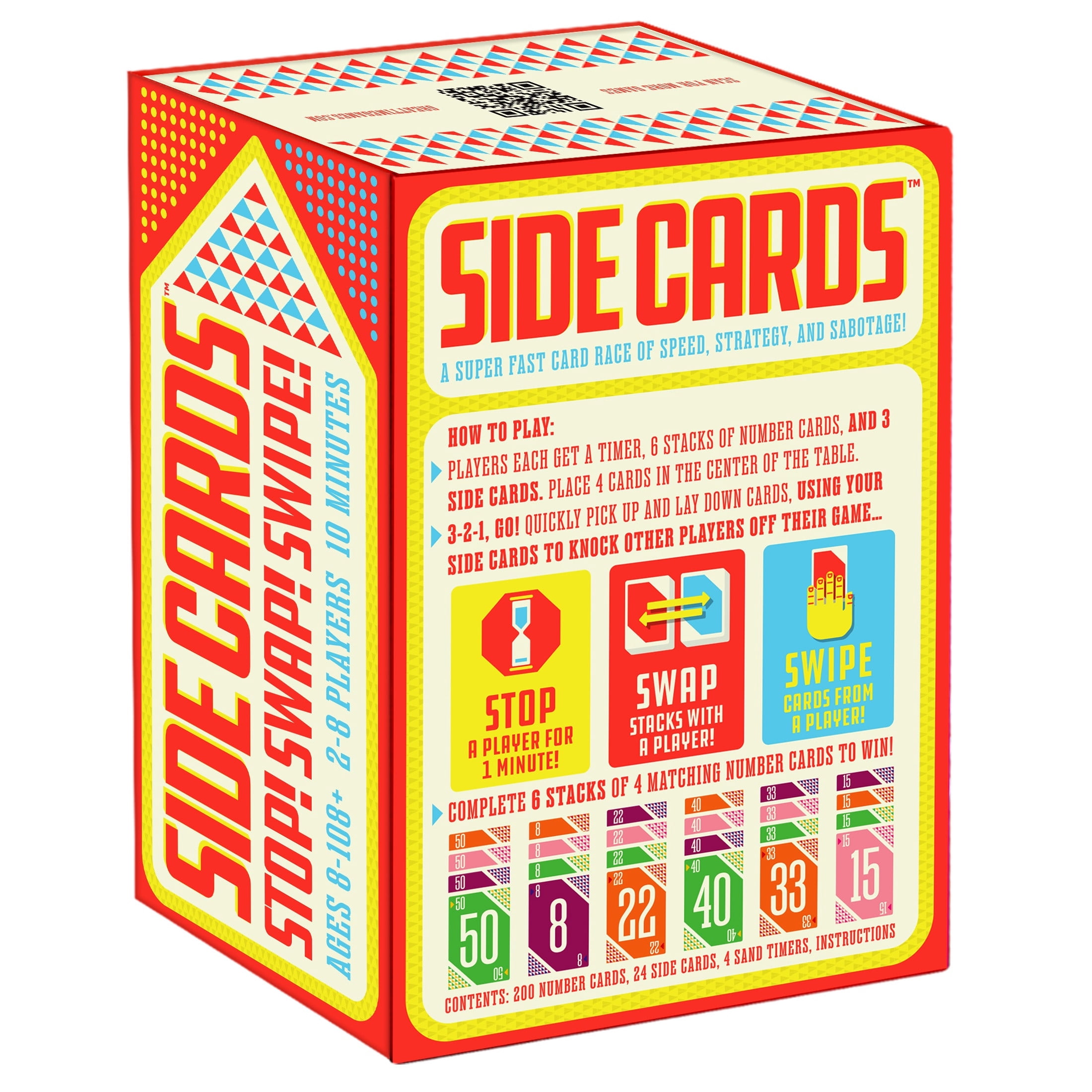 Side Cards by Great Time Games – Fast-Paced Strategy Card Game, Ages 8+, 2–8 Players, (Walmart Exclusive)
