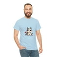 thumbnail image 5 of Chilling Relaxing Settled Kawaii Cute Kitty Unisex Heavy Cotton Tee, 5 of 12