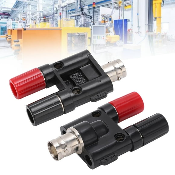 LAFGUR Coaxial Binding Post,BNC Banana Adapter,2pcs BNC Female To 4mm Dual Banana Socket Binding Post RF Coaxial Splitter Adapter Connector