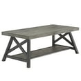 thumbnail image 5 of Weston Home Westyn Rustic X Base Wood Rectangular Coffee Table, Gray, 5 of 7