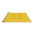 thumbnail image 2 of Ahgly Company Machine Washable Indoor Square Oriental Yellow Traditional Area Rugs, 6' Square, 2 of 4
