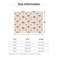 thumbnail image 5 of Zufioo Flat Mushrooms Print Horizontal Flannel Blanket, Anti-wrinkle, Anti-shrinkage, Anti-allergic Plush Blanket, Household Items Suitable for Bedroom-60"x50", 5 of 6