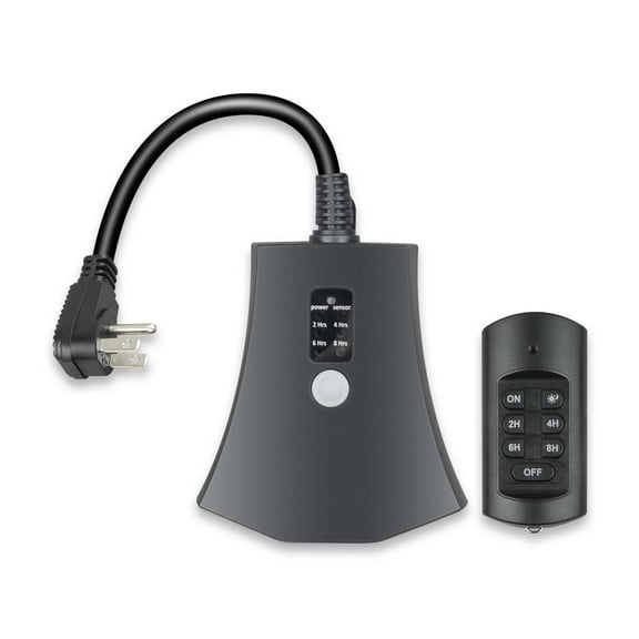Outdoor 3-Outlet Wireless Remote with Timer, Black, by Holiday Time