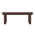 thumbnail image 2 of WestinTrends Ashore Outdoor HDPE 48" Modern Backless Patio Bench, Dark Brown, 2 of 9