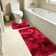 thumbnail image 5 of Juego de alfombrillas de baño de felpa para inodoro y ducha, suaves, absorbentes de agua, antideslizantes, de terciopelo polar, lavables a máquina, de secado rápido, decoración para el suelo del baño, 5 of 6