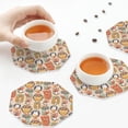 thumbnail image 3 of KLL Drink Coasters Set Octagon of 4,PU Leather Absorbent Coasters Set Decorative Coffee Cup Coasters Housewarming Gift for Home Decor-Colorful Owls, 3 of 5