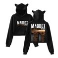 thumbnail image 2 of Maddox Batson Road To Indio Tour Logo Merch Pullover Female Cat Ears Hoodie Long Sleeve Tee, 2 of 6