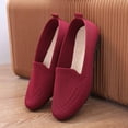 thumbnail image 5 of Orthopedic Shoes for Women,Women's Fashion Casual Shoes Spring Summer Style Solid Color Breathable Flying Mesh Non-Slip Flat Bottom Slip-On Red 8 [EU-40], 5 of 7