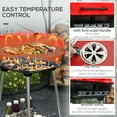 thumbnail image 4 of Outsunny 18" Portable Charcoal Grill with Wheels, Bottom Shelf and Adjustable Vents for Picnic, Camping, Backyard Cooking, Red, 4 of 10