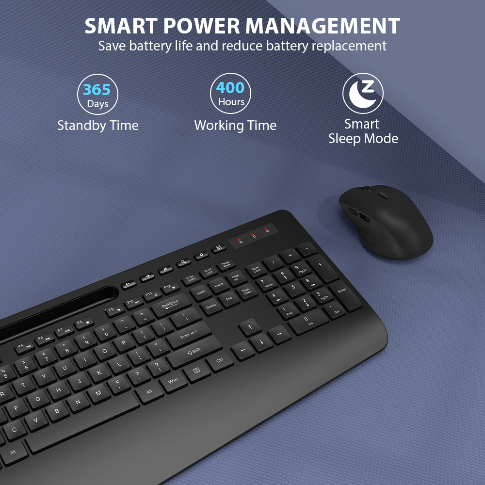 Wagpak Wireless Keyboard and Mouse Combo with Wrist Rest photo 2