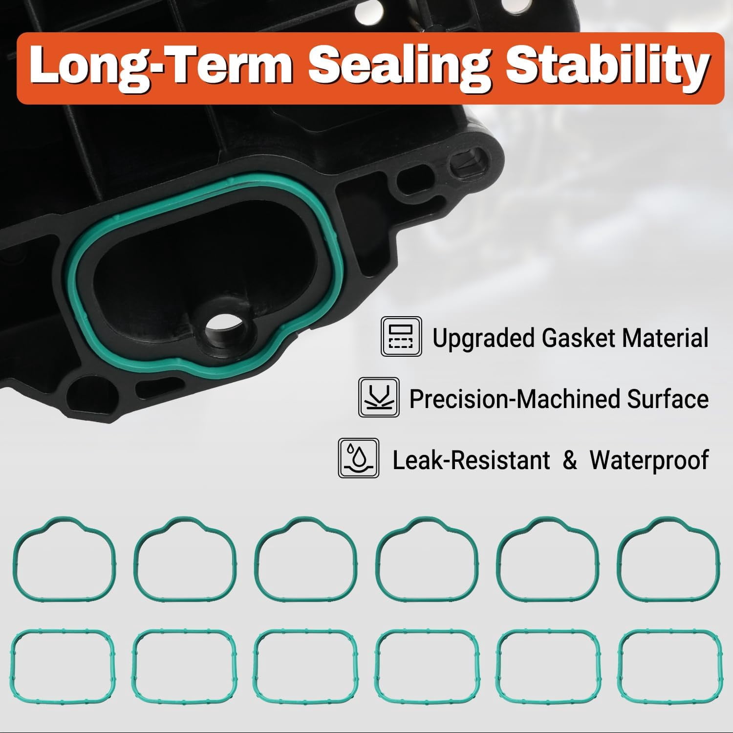 Lower Intake Manifold with Gasket for 2011-2021 Dodge Charger Challenger Durango Jeep Wrangler Grand Cherokee RAM 1500 ProMaster Chrysler 200 300 Town & Country 3.6L Pentastar V6 Replace 05184199AF