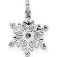thumbnail image 3 of 14K White Gold 1/10Ct. Blue And Diamond Snowflake Pendant Made In India pm5161-bd-010-wa, 3 of 5