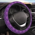 thumbnail image 5 of Susaid Purple Snowflakes Print Elastic Car Steering Wheel Cover, 15 Inches Breathable Vehicle Steer Wheel Protector, Universal for SUV, Truck, 5 of 6