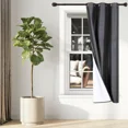 thumbnail image 2 of Gorgeous Home Linen Set of 2 Panels Noa Blackout Thermal Lined Window Curtain Drapes With Grommets For Bedroom Charcoal Color 63" length, 2 of 5