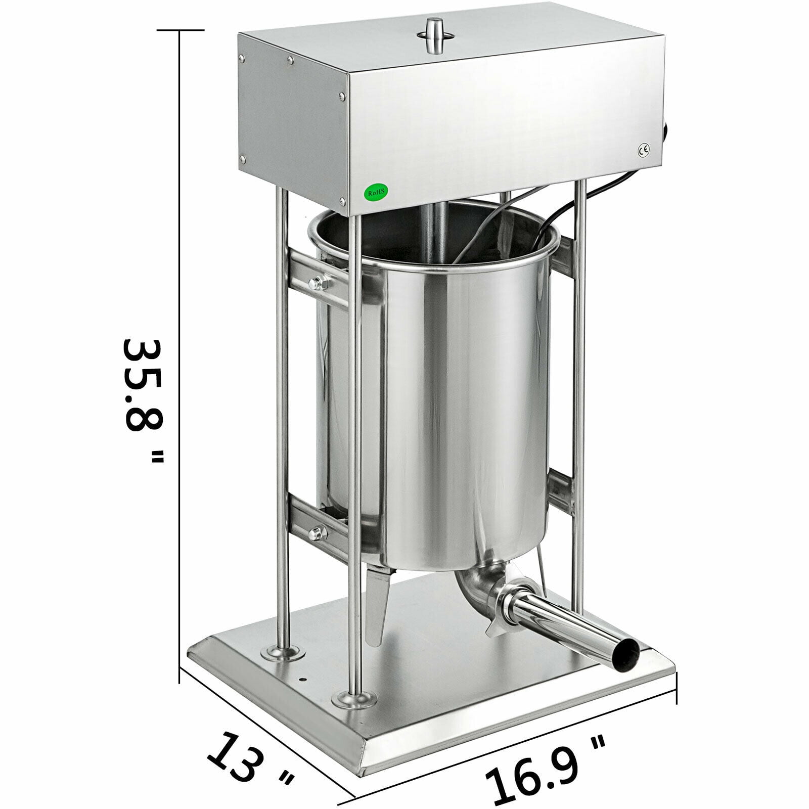 Electric Stuffer 25L Stainless Steel Variable Speed Vertical Meat Filler  with 5 Filling Funnels Sausages Maker Machine - Venue Marketplace