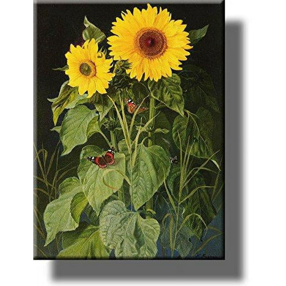 Sunflowers Picture by Fristrup on Stretched Canvas, Wall Art Décor, Ready to Hang!