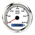 thumbnail image 1 of 85mm Car Boat Tachometer Gauge With LCD Hour Meter 0-3000 4000 6000 RPM Tach Sensor Marine Tachometers Red Backlight 12V/24V ,Wide Applicability, 1 of 7