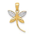 thumbnail image 1 of 14k Yellow Gold Dragonfly Necklace Charm Pendant Insect Arachnid, 1 of 8