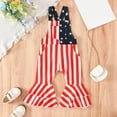 thumbnail image 2 of Coerni Toddler Baby Girl Strap Sleeveless Romper 4th of July Stripe Jumpsuit Bodysuit Shorts Overalls Summer Outfits, 2 of 8