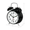 thumbnail image 5 of SHARP Twin Bell Quartz Analog Alarm Clock, Black, Loud Alarm, Battery Operated, 5 of 6