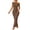 Khaki, variant on Women Asymmetric Ruffle Shoulder Dress Solid Water Pattern Long Gown Polyester Lightweight Breathable Resort Vacation Daily Outfit with Ruffles Red S