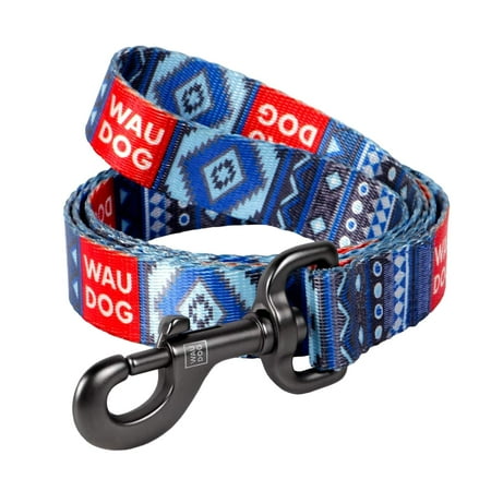 UPC: 4823089312415 | COLLAR America | WAUDOG Nylon | Dog Leash in Blue Pattern Ethno