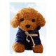 thumbnail image 2 of FELTECHELECTR Peluche de caniche de imitación de 25 cm para niños (marrón y color de ropa al azar), 2 of 7